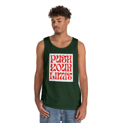 Push Your Limits Tank Top — Retro Motivational Fitness Shirt