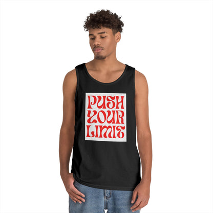 Push Your Limits Tank Top — Retro Motivational Fitness Shirt