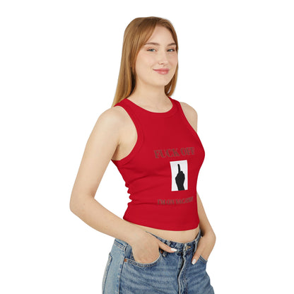 Women's Racer Tank Top — Fuck Off I'm On Vacation