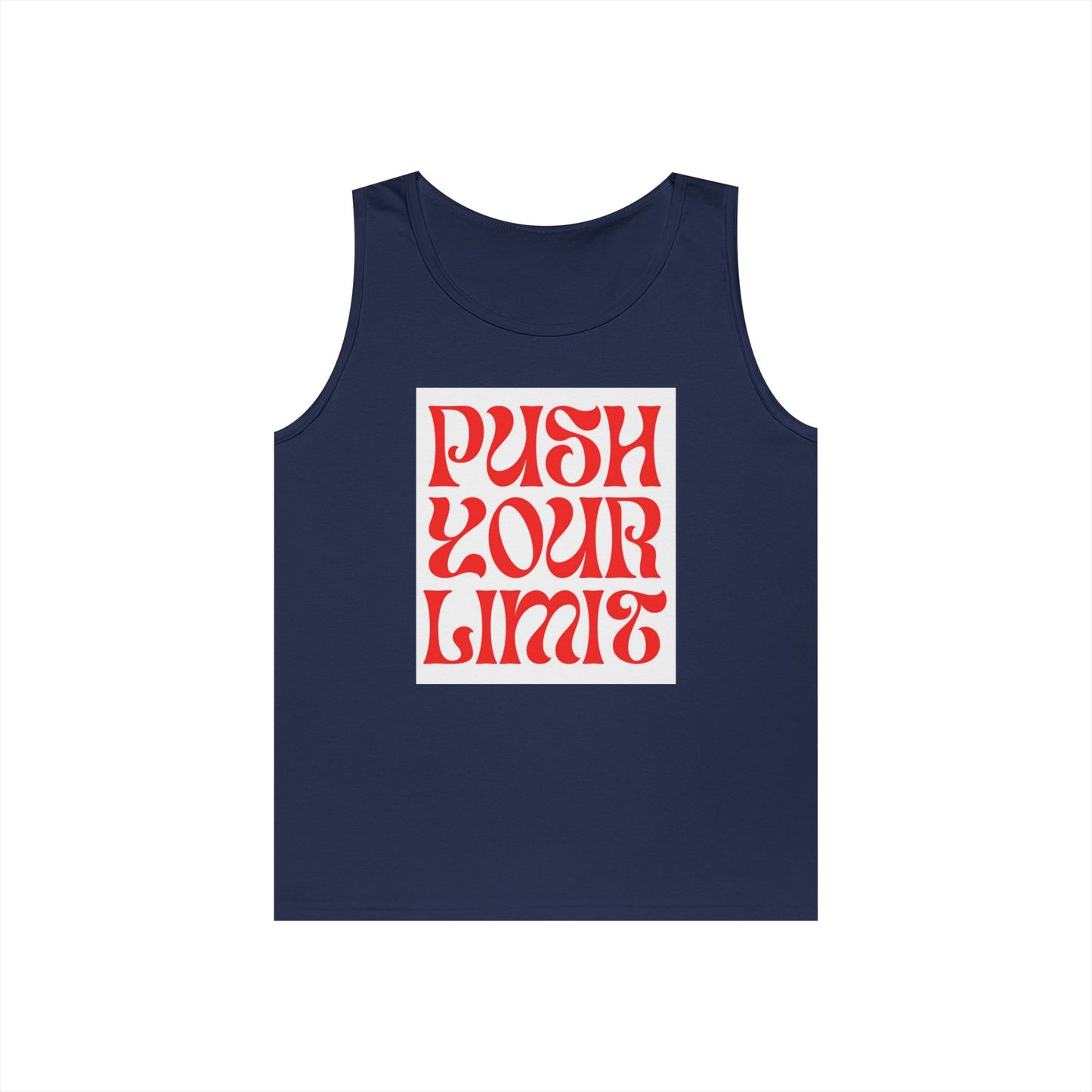 Push Your Limits Tank Top — Retro Motivational Fitness Shirt