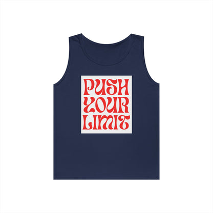 Push Your Limits Tank Top — Retro Motivational Fitness Shirt