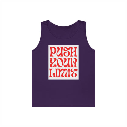Push Your Limits Tank Top — Retro Motivational Fitness Shirt