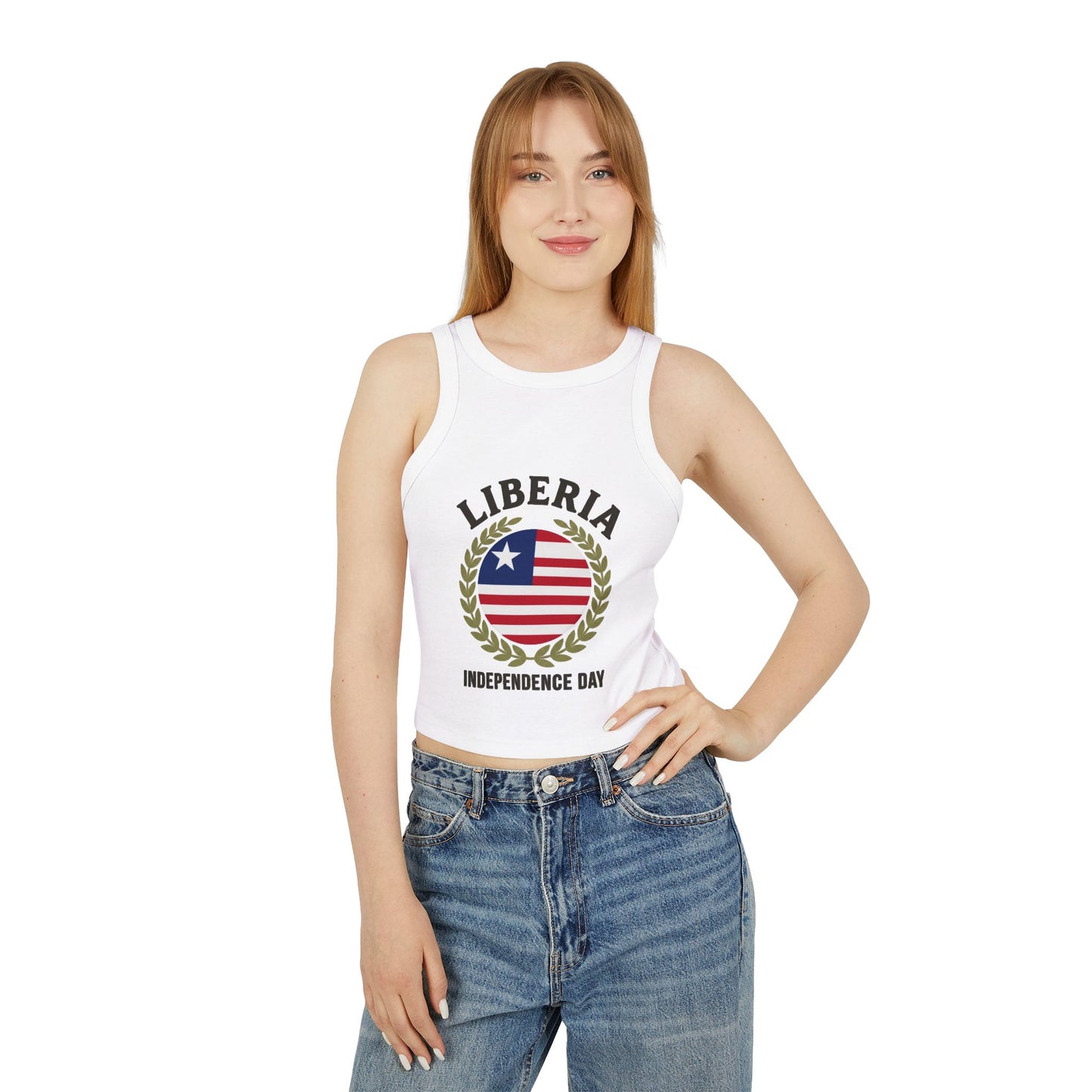 Liberia Independence Day Women Racer Tank Top