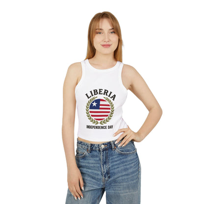 Liberia Independence Day Women Racer Tank Top