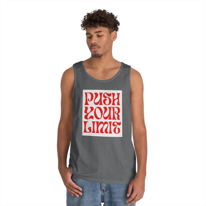 Push Your Limits Tank Top — Retro Motivational Fitness Shirt