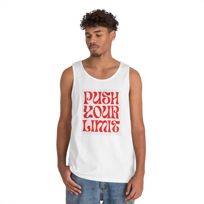 Push Your Limits Tank Top — Retro Motivational Fitness Shirt