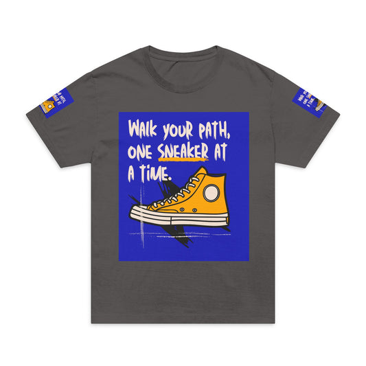 Men T-Shirt — "Walk Your Path, One Sneaker at a Time"