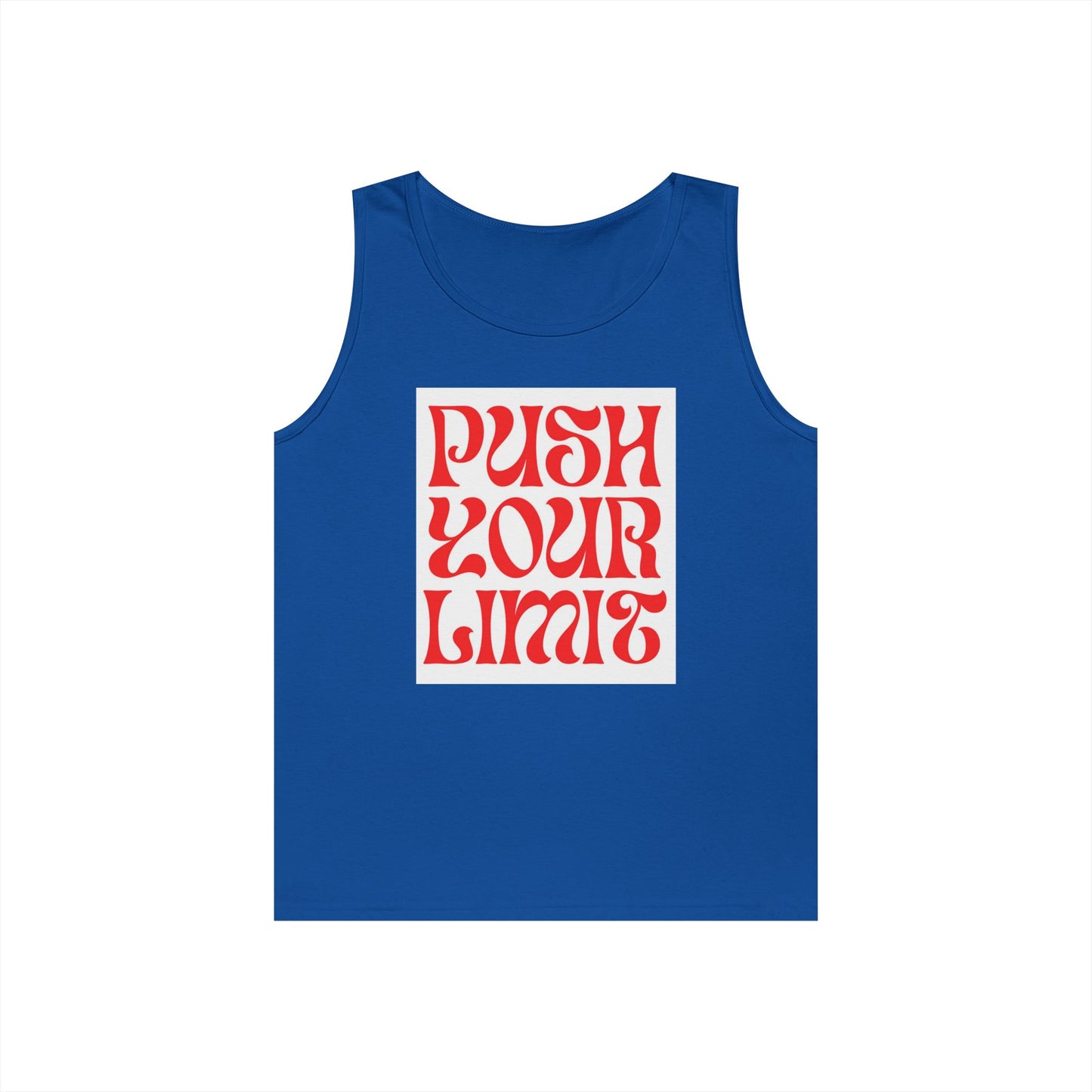 Push Your Limits Tank Top — Retro Motivational Fitness Shirt