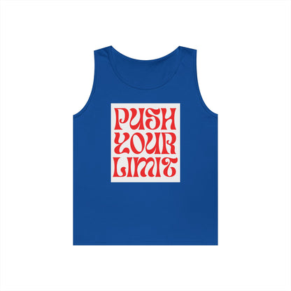 Push Your Limits Tank Top — Retro Motivational Fitness Shirt