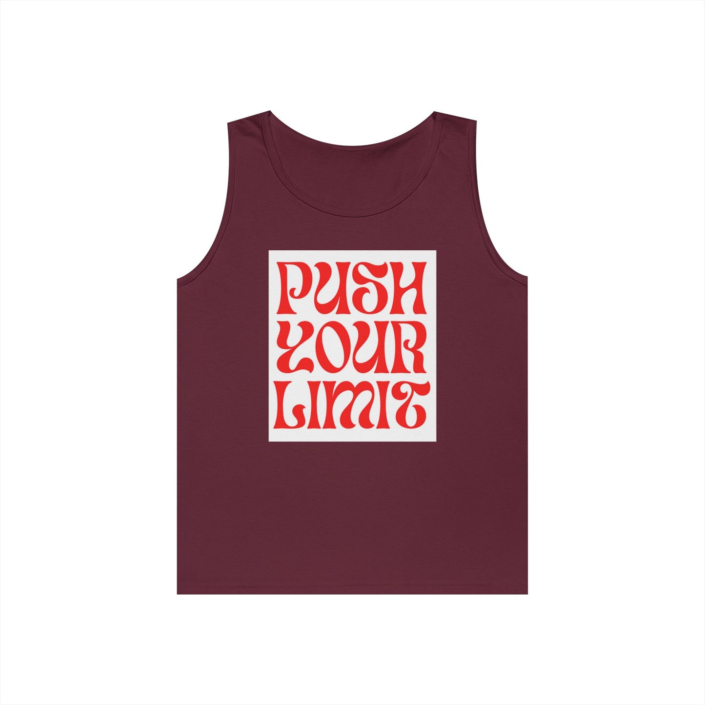 Push Your Limits Tank Top — Retro Motivational Fitness Shirt