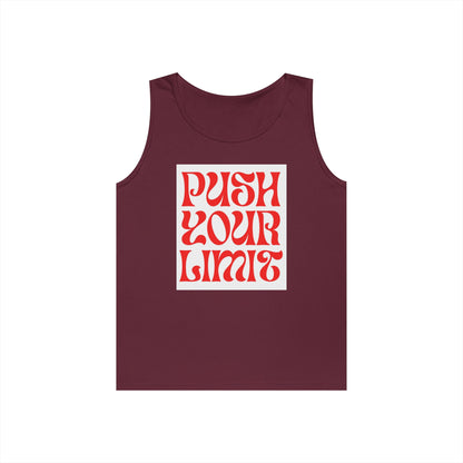 Push Your Limits Tank Top — Retro Motivational Fitness Shirt