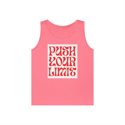 Push Your Limits Tank Top — Retro Motivational Fitness Shirt