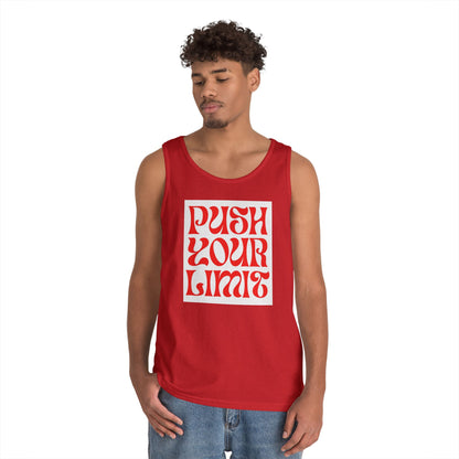 Push Your Limits Tank Top — Retro Motivational Fitness Shirt