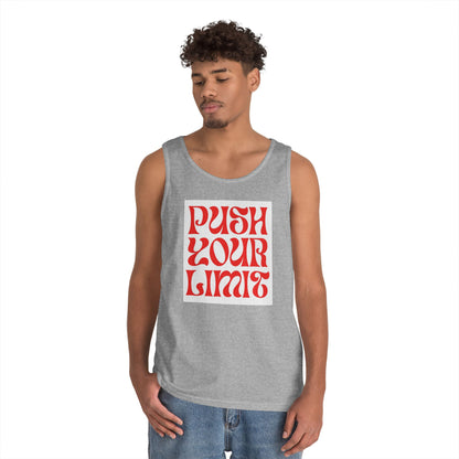 Push Your Limits Tank Top — Retro Motivational Fitness Shirt