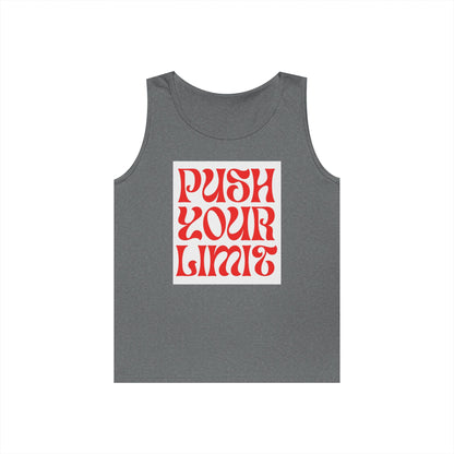 Push Your Limits Tank Top — Retro Motivational Fitness Shirt