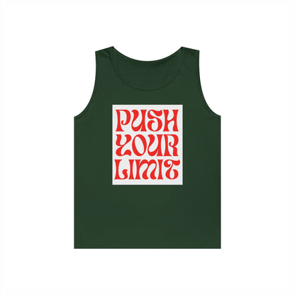 Push Your Limits Tank Top — Retro Motivational Fitness Shirt