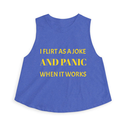 Women’s Crop Top — I Flirt As A Joke and Panic When It Works
